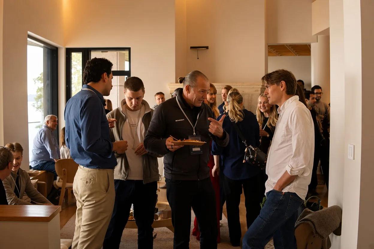 Guests in conversation at AI Shorehouse